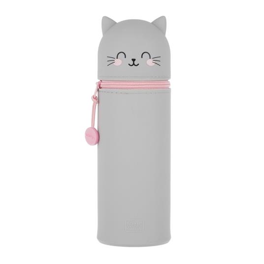 2-IN-1 SILICONE PENCIL CASE KAWAII - KITTY